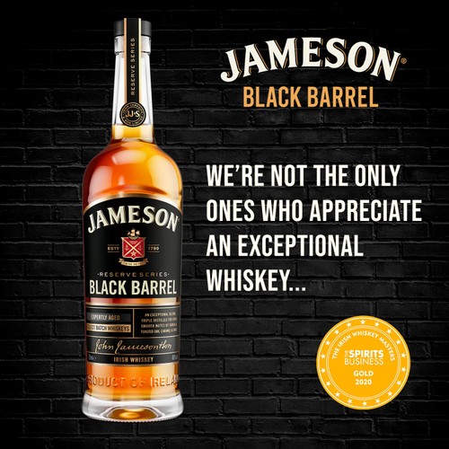 Jameson Black Barrel Triple Distilled Blended Irish Whiskey
