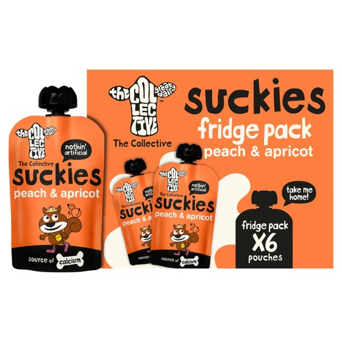 The Collective Kids Peach & Apricot Suckies Yoghurt Multipack, 6 x 90g