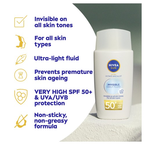 NIVEA SUN UV Face Invisible Daily Fluid SPF 50 Sunscreen