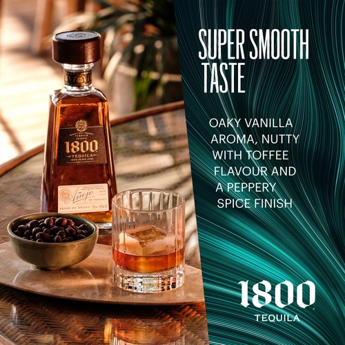1800 Anejo Tequila 100% Blue Agave, Aged in Oak Barrels