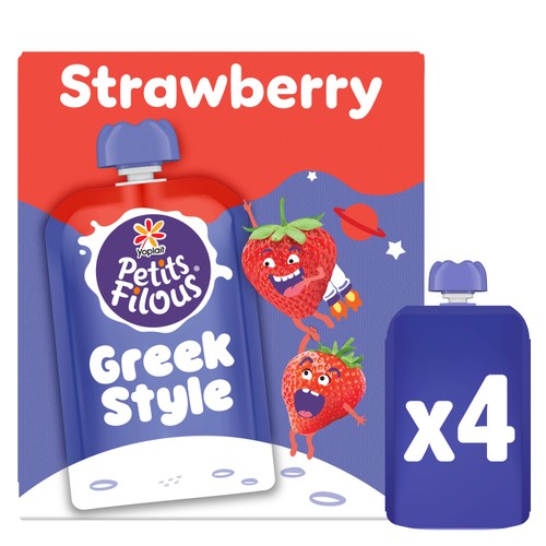 Petits Filous Kids Greek Style Strawberry Yoghurt Pouch