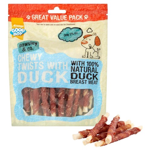 Good Boy Chewy Twists with Duck Dog Treats