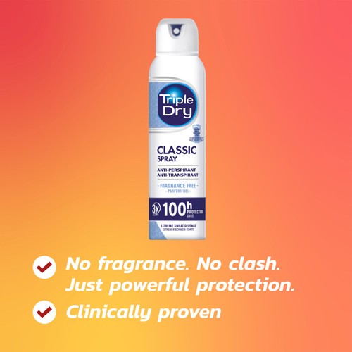 Triple Dry Classic Fragrance-Free Anti-Perspirant Spray 100-Hours