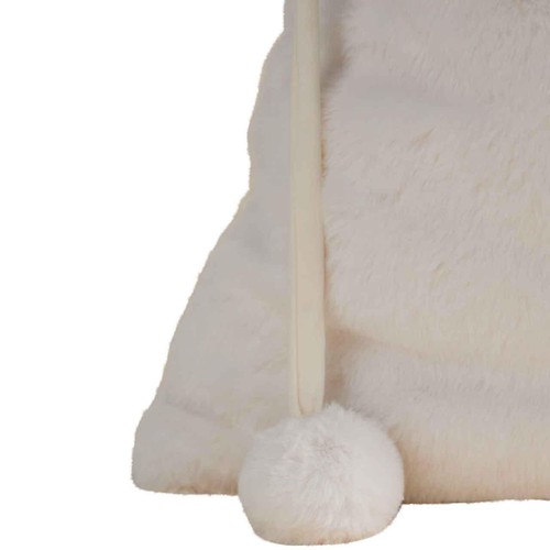 M&S Faux Fur Sack, Cream Ocado