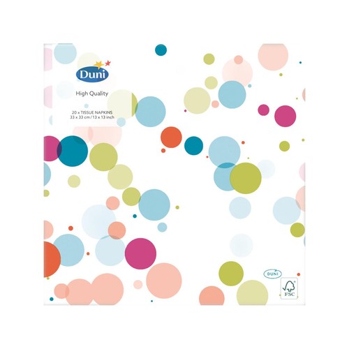 Bubbles 3 Ply Paper Party Napkins