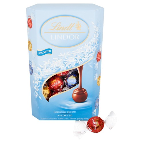 Lindt Lindor Milk & White Assorted Chocolate Truffles Box