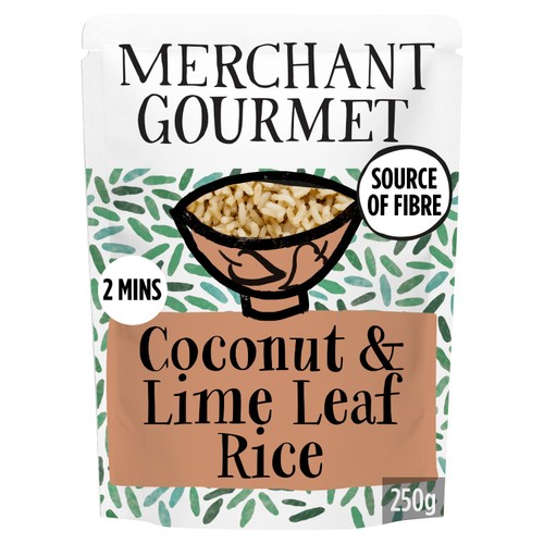 Merchant Gourmet Coconut & Lime Wholegrain & White Microwave Rice 