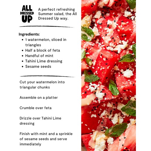 All Dressed Up Tahini & Lime Salad Dressing