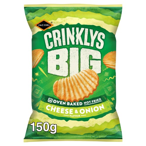 Jacob's Crinklys Big Cheese & Onion Baked Snacks Share Bag