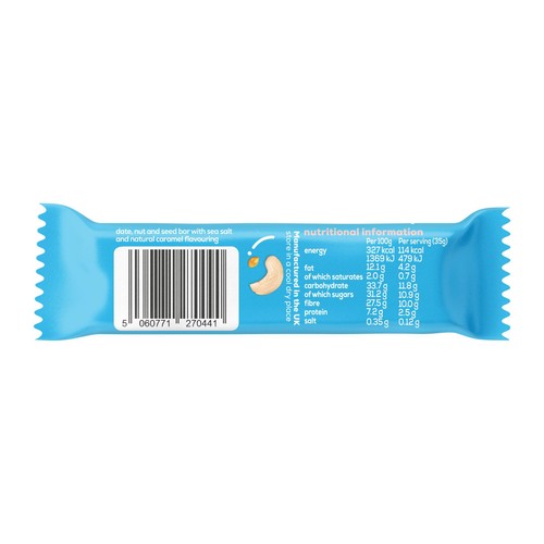 The Gut Stuff Sea Salt & Caramel High Fibre Fruit & Nut Box of Bars