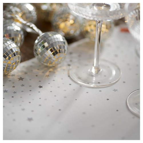 Silver Stardust 138x220cm Table Cover