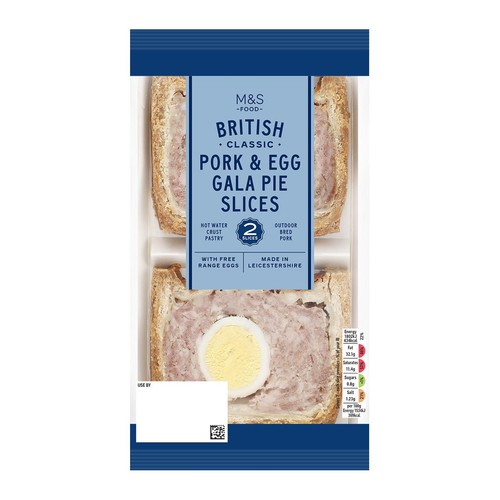 M&S 2 Pork & Egg Gala Pie Slices