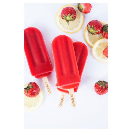 Lickalix Organic  Strawberry Lemonade Ice Lollies