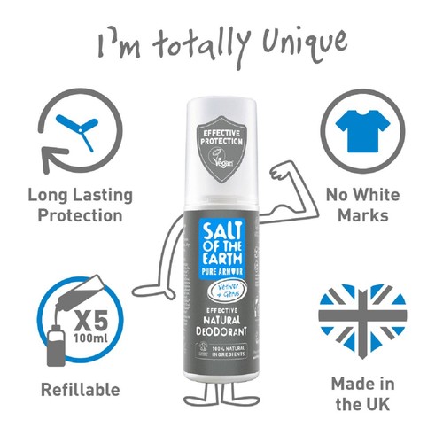 Salt of the Earth Vetiver & Citrus Natural Deodorant Spray 100ml