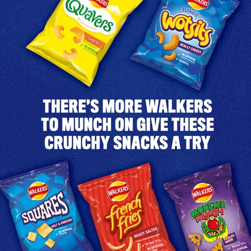 Walkers Wotsits Really Cheesy Multipack Snacks Crisps 6x16.5g