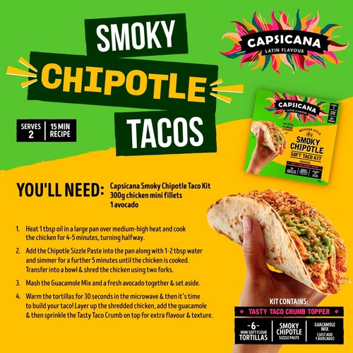 Capsicana Mexican Smoky Chipotle Taco Meal Kit