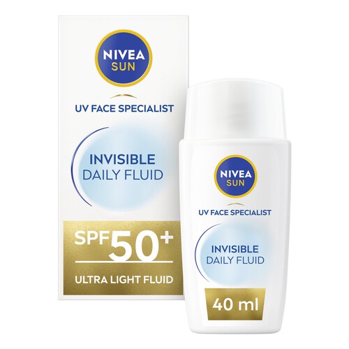 NIVEA SUN UV Face Invisible Daily Fluid SPF 50 Sunscreen Ocado