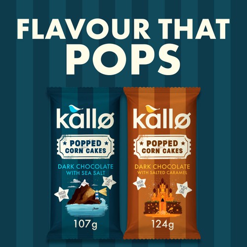 Kallo Dark Chocolate & Salted Caramel Popped Corn Cakes