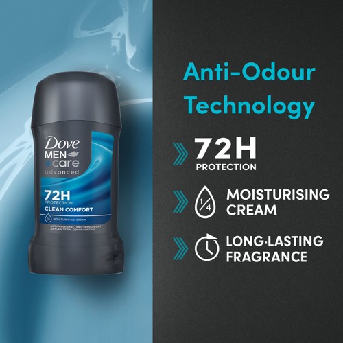 Dove Men+Care Advanced Care Clean Comfort Anti-Perspirant Deodorant Stick