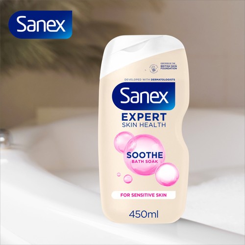 Sanex Expert Skin Health Sensitive Soothing Bubble Bath Soak
