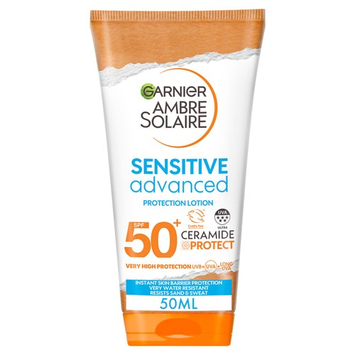 Ambre Solaire SPF 50+ Sensitive Sun Cream 50ml Travel