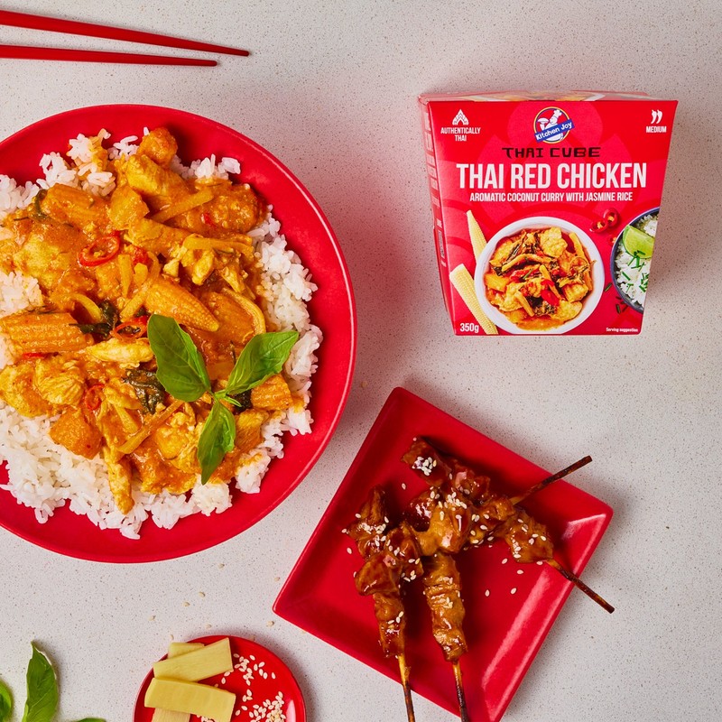 Kitchen Joy Thai Red Chicken Aromatic Coconut Curry with Jasmine Rice ...