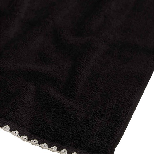 M&S Blanket Stitch Egyptian Bath Sheet, Black