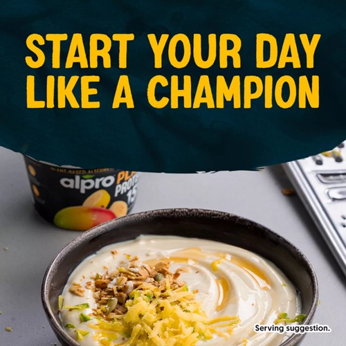 Alpro High Protein Tropical Fruit Dairy Free Soya Yoghurt Alternative