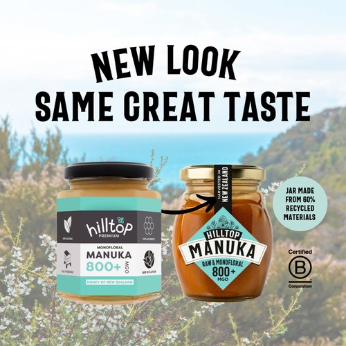 Hilltop Honey Manuka MGO800+ Honey