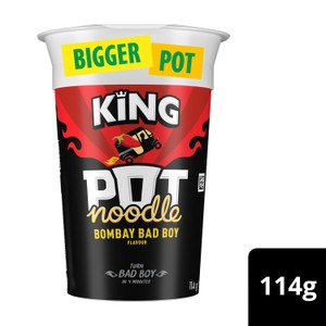 Pot Noodle Bombay Bad Boy Instant Noodles King Pot 114g