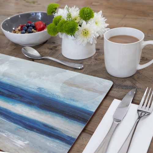 Creative Tops Blue Abstract Premium Placemats, 30x23cm,