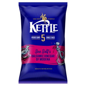 Kettle 5 x 25g Sea Salt & Balsamic Vinegar of Modena Potato Chips