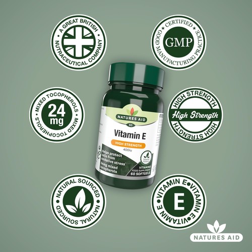 Natures Aid Vitamin E Supplement Soft Gels 400iu 