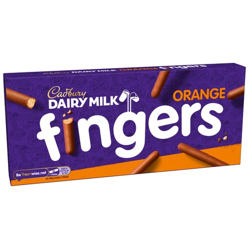 Cadbury Dairy Milk Fingers Milk Chocolate Orange Biscuits