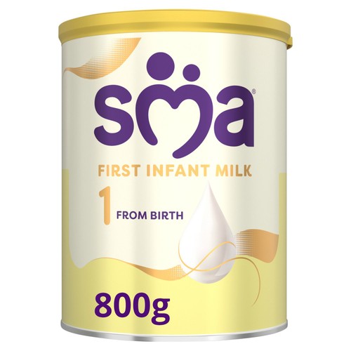 SMA Stage 1 First Infant Baby Milk Formula Powder from birth 800g