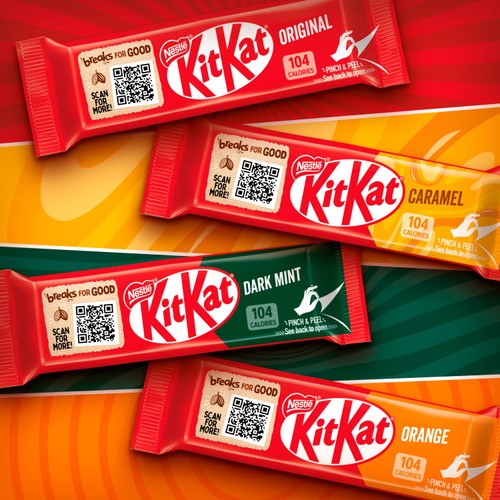 KitKat 2 Finger Orange Chocolate Biscuit Bar, Multipack