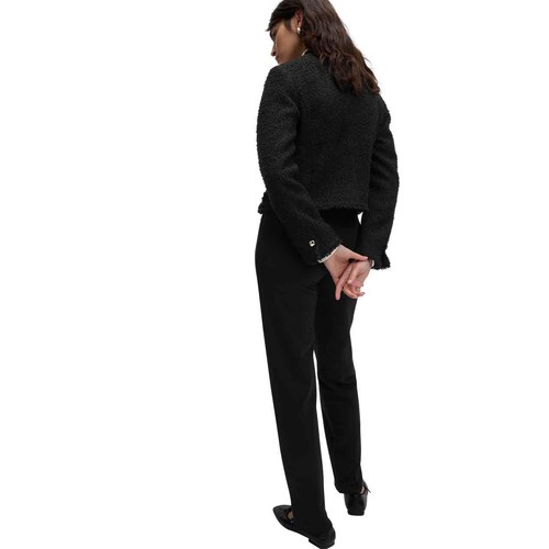 M&S Womens Cotton Rich Joggers, 14, Black