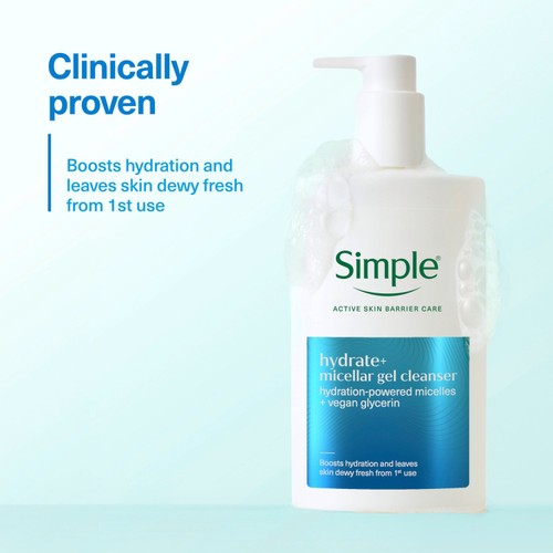 Simple Hydrate+ Gel cleanser