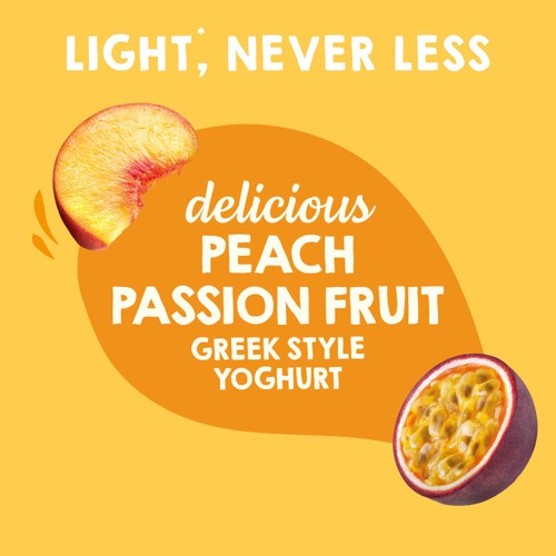 Light & Free Peach Greek Style Fat Free Yoghurt Multipack