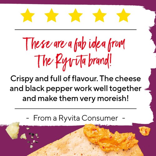 Ryvita Thins Cheddar & Black Pepper Flatbread Crackers