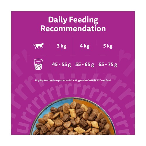 Whiskas 1+ Adult Complete Dry Cat Food Duo Surf & Turf 800g