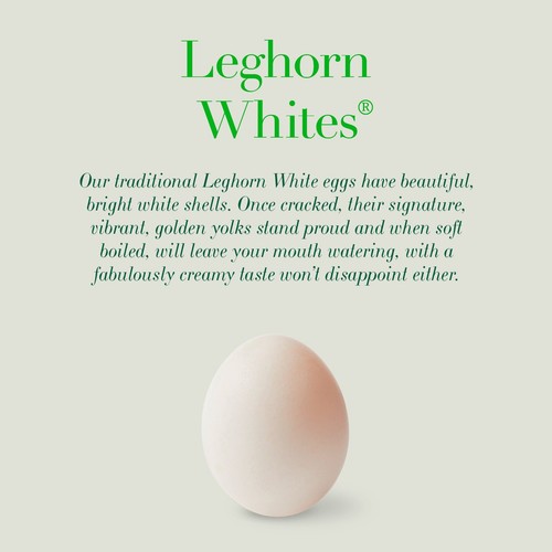 Clarence Court Leghorn Whites 6 Free Range Mixed Sized Eggs