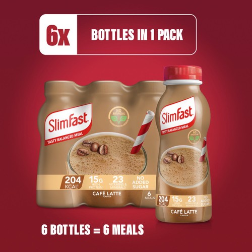 SlimFast Cafe Latte Milkshake Multipack 