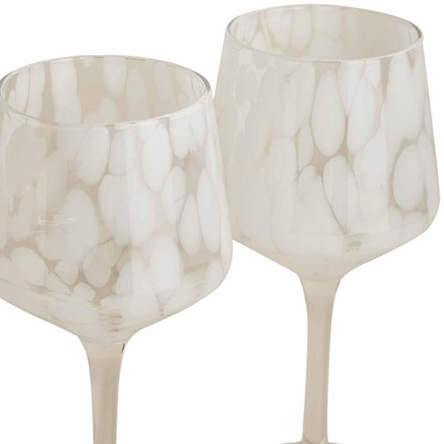 M&S Speckled Wine Glasses, White