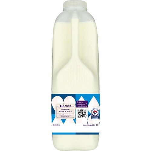 Ocado British Whole Milk 2 Pints