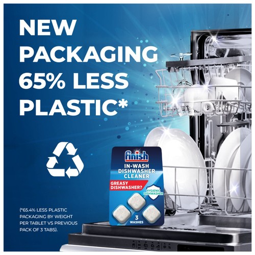 Finish In-Wash Dishwasher Machine Cleaner Tablets