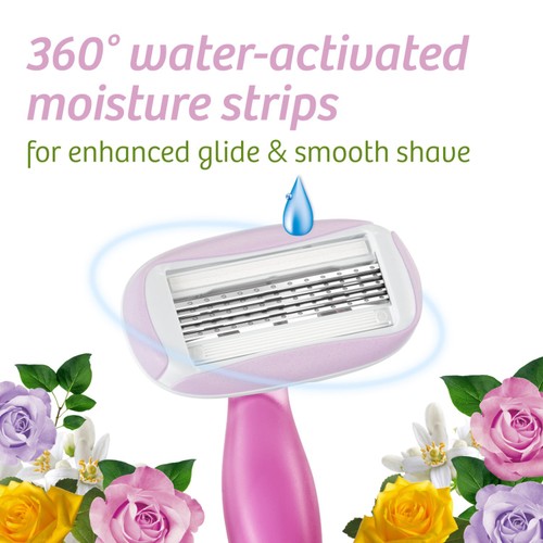 BIC Soleil Escape Disposable Razors 5 Blades, Rose & Magnolia