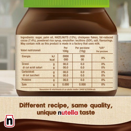 Nutella Plant Based Hazelnut & Chocolate Spread