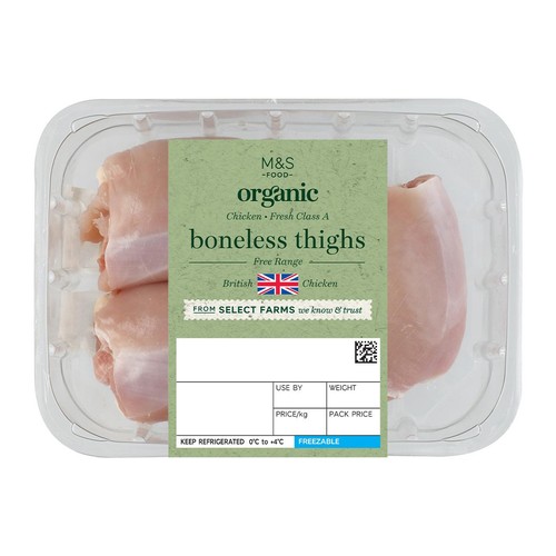 M&S Organic 3 British Chicken Thigh Fillets