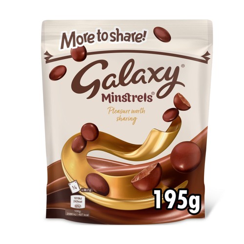 Galaxy Minstrels Milk Chocolate Buttons Sharing Pouch Bag 